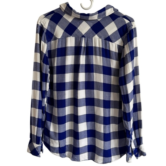 Rails Hunter Plaid Buffalo Check Button Down Shirt, Cobalt Blue/White, Size L - Picture 6 of 7